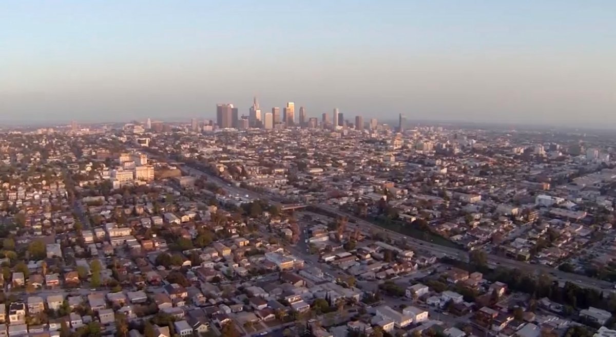 Los angeles fire drone